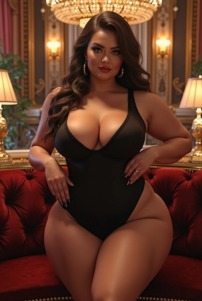 Arabic Woman, beautiful, sexy girl, ultra realistic, young woman, large ass, big bouncy ass, very sexy, Alluring, Tempting,  high camera angle, skinny curvy

Egyptian girl, long hair down to waist, eyes closed shut, darker skin, black nail polish, hour glass figure, facing viewer, coal black eye shadow

Pleasure expression, short torso, pleasure facial expression, mouth open wide, dark black eyeliner, mascara, eyelids black, very long shiny straight black hair

Short upper body, Egyptian arab, facing viewer, woman looking up, thick thighs, plump lips, looking down at woman, eyes closed

Big soft ass, Egyptian, beautiful Arabic woman, slender face, amazing cheek bones, curvacious, vuluptuous woman, wide hips, thick voluptous thighs

A round gold pendant necklace

Romantic mansion fireplace background, lanterns, lit by lanterns, campfire lighting
Laying down beside the fireplace on a white fur rug

(Top view: 1.2) 

High camera angle pointing downward at the subject

Very long shiny black hair down to waist

Darker skin tone

Long eyelashes

Very long straight shiny black hair down to hips

Wide hips, thin waist and fat thighs

Wide hips, thin waist, a fat round ass with cellulite, fat thighs

(Very short and curvy woman, very very short woman
Make woman 150 cm, 5ft tall)
Make womans stomach shorter in length, short abdomen

38 GG droopy breasts: 1.3

Short curvy cellulite body

(Very big natural sagging breasts, soft cellulite)

Plus size woman is very short in height and curvy

HEIGHT OF WOMAN IS 150CM, VERY SHORT IN HEIGHT

Very curvy hour glass shape, short and curvy, short legs, short abdomen and stomach
Very short woman

(gigantic breasts, large breasts, huge breasts:1.3)

Plus size woman, abit of cellulite all over body

Perfect cheek bones, sunken cheeks

Huge gigantic ass and wide hips

Soft and squishy breasts

Beautiful face, model look, plump full lips

Wearing a black choker

150 cm tall, woman is very short and curvy
