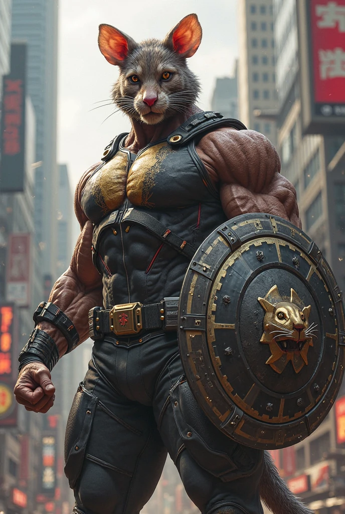 anthromusclor-000008 muscular rat viking on the world post apocalyptic <lora:anthromusclor-000008:1><lora:more_details:1.0>