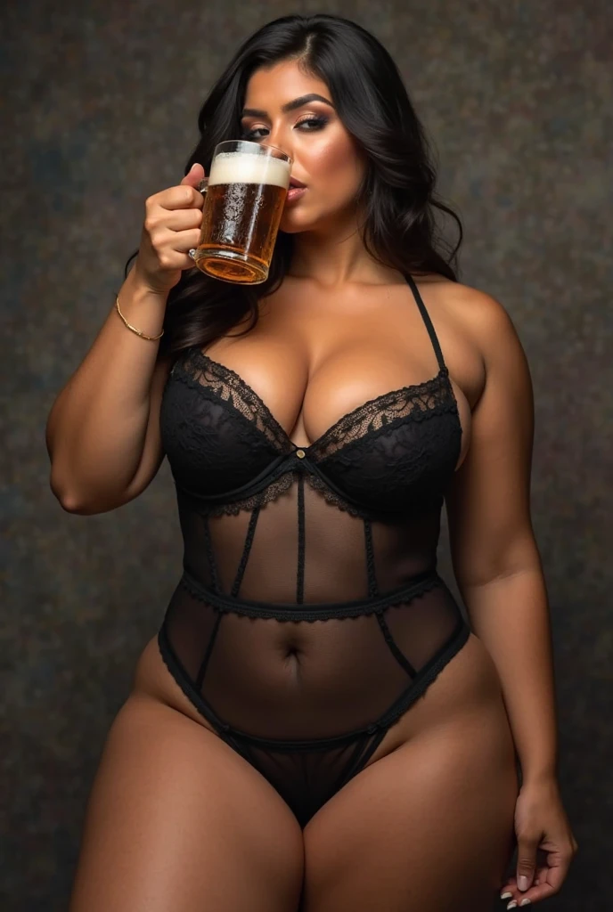Man next to girl, couple, masterpiece, (extremely intricate:1.2), indian woman, ultra detailed, finely detailed face, extremely detailed face, pale skin, black_hair, sexy, curvy hair, black medium hair, large breast, high quality, best quality, realistic, ultra realistic, photorealistic, beautiful delicate eyes, highest quality, highres, Raw Photo, 8k, detailed eyes, highest resolution, (exquisitely detailed skin), light smile, curvy, calm lighting, perfectly drawn eyes, sexy pose,  depth of field,(((in a bar, standing, large breasts, yellow Lingerie, cleavage boots))), large breasts, lusty smile, man grabbing hip