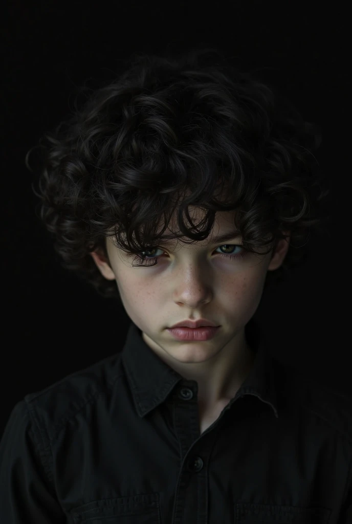 Black and white curly hair boy aesthetic photo for dp