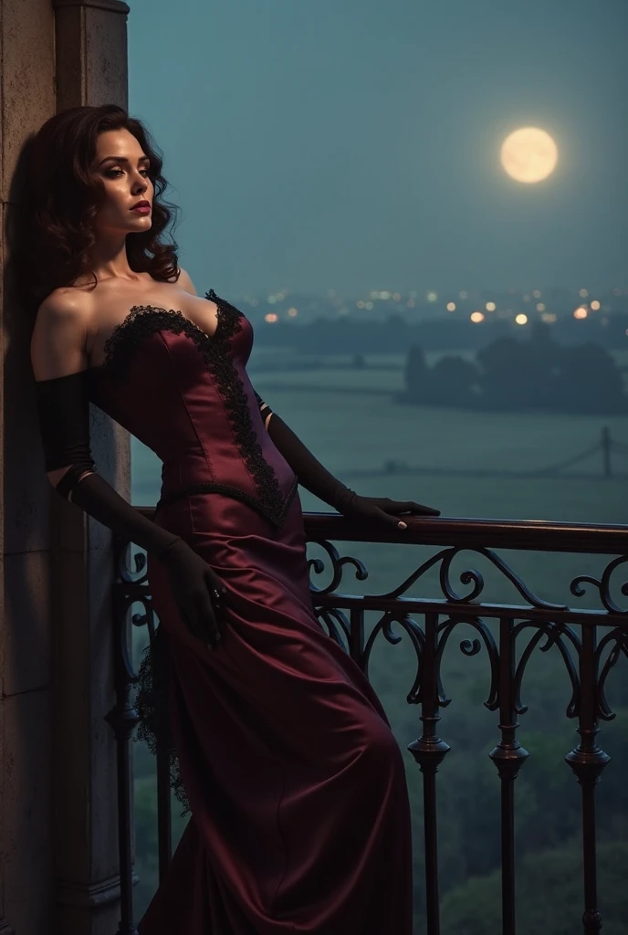 Your gorgeous European woman, enchantress aide, guards the Moonlit Mansion's secrets, weaving mystery and moonlight into an irresistible dance of ambiguity.