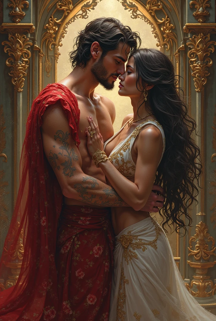 Hot and sexy princess boobs open and king hug openly Animation images qween big boobs