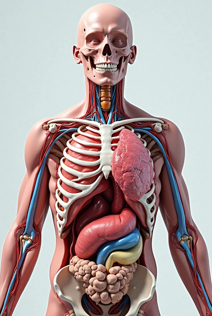 HUMAN SKELETON WITH MUSCLES,skinless