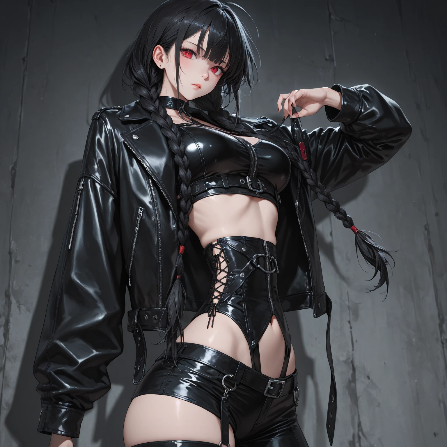 Movement restricted by chains,Being chained to the wall,Sweat,shortness of breath,Head yoke,whole body,shota,Beastman,Wolf,Wolf Cut,Long Parka,pants,He looks exhausted.,
Shiny lace-up long boots,Stiletto heels,Adhesive Restraint,first round