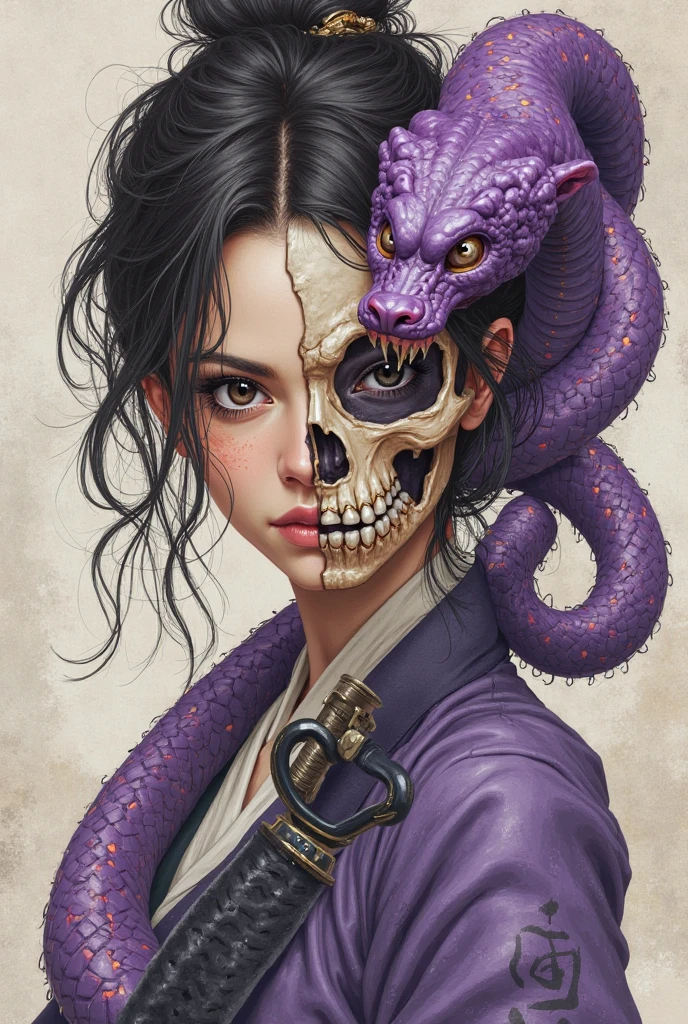 Anime undead girl, mummy grayskin, glowing eyes, bandages, ancient tattoos, sexy mummy