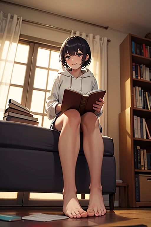 Anime girl in a miniskirt, Reading a book,whole body,Complete two-legged,Complete Hand,Makoto Shinkai's art style, Shinkai Makoto style, Painted in an anime artist's studio, By Shinkai Makoto. Digital Rendering, Lo-fi Girl, ( ( By Shinkai Makoto ) ), in the Makoto Shinkai's Style, Anime Style 4k, Makoto Shinkai's Style, Created by Anime Painter Studio、sunset、At dusk,(Ultra High Definition CG Integrated 8K Wallpaper: 1.2), (Beautiful Skin: 1.2), (Pale skin: 1.3), (Hyper Sharp Focus: 1.5), (Ultra Sharp Focus: 1.5), (Beautiful pretty face: 1.3), (Highly detailed background, Detailed background: 1.3), Ultra Realistic Photo, Ultra-sharp images, Hyper-detail image
