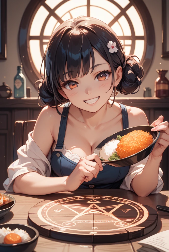 Beautiful woman eating somen noodles