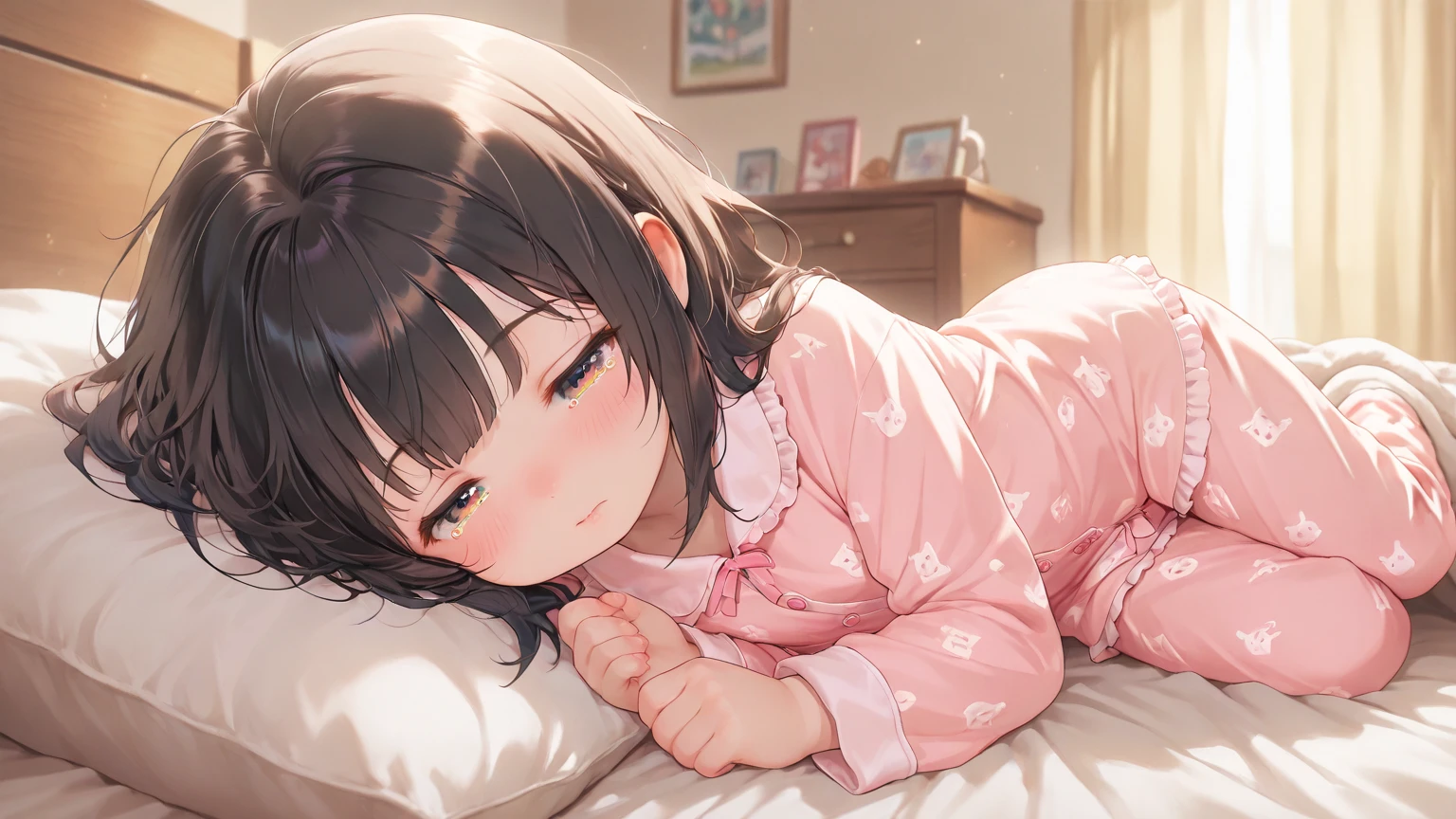 And soul、Stickers、Subjective、1 beautiful 3 year old girl:1.85、a bit、(((Baby Face:1.85、Baby Face:1.85、Baby Face:1.85、Extreme close-up photo of super flat chest:1.85、Pink pajamas、I mainly draw small breasts.、Ultra-flat breasts乳首:1.85、Loving smile、Ultra-flat breasts:1.85、Short length、short hair、Photo from directly below:1.85、On all foursで覗き込む:1.85、Baby Face:1.85、Baby Face:1.85、So small and so young、On all fours:1.85)))、blush、On all fours:1.85、Silver Hair、On the crib、Ultra-flat breastsの乳首、Baby Face:1.85、Baby Face:1.85、Baby Face:1.85、Short length、Short length、Short length、Ultra-flat chest、Ultra-flat chest、Ultra-flat chest