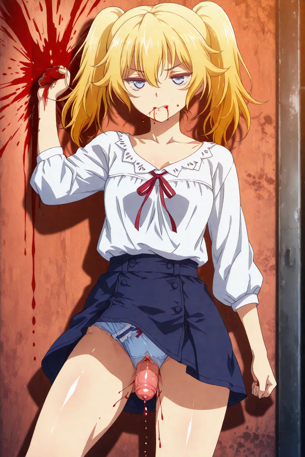 (((forced intercourse: 0.5)),masterpiece, top quality, (((sex))),(((missionary position))), ((lying down)), (nsfw), (((Ripped Dresses))), (masterpiece, Highest quality, High resolution, Genital uncensored), score_9, score_8_superior, score_7_superior, score_6_superior, sauce_anime, ,Idolユニフォーム, Exposed breasts, belly button, One person, Honoka Kousaka, ((僕らは今のなかで Idol衣装: 1.0)), (Losing virginity), lovelive!, score_9, score_8_superior, score_7_superior, score_6_superior, sauce_anime, blue eyes, Orange Hair, Medium chest, Detailed pussy, dense vagina, Detailed penis, Blood and semen from pussy,Side Ponytail, Medium Hair, Idol, μsIdolドレス, lovelive!Idolドレス, Breaking the hymen, White panties, Torn panties, alone, Torn Skirt, (ベッドのsuperior), A stunned face