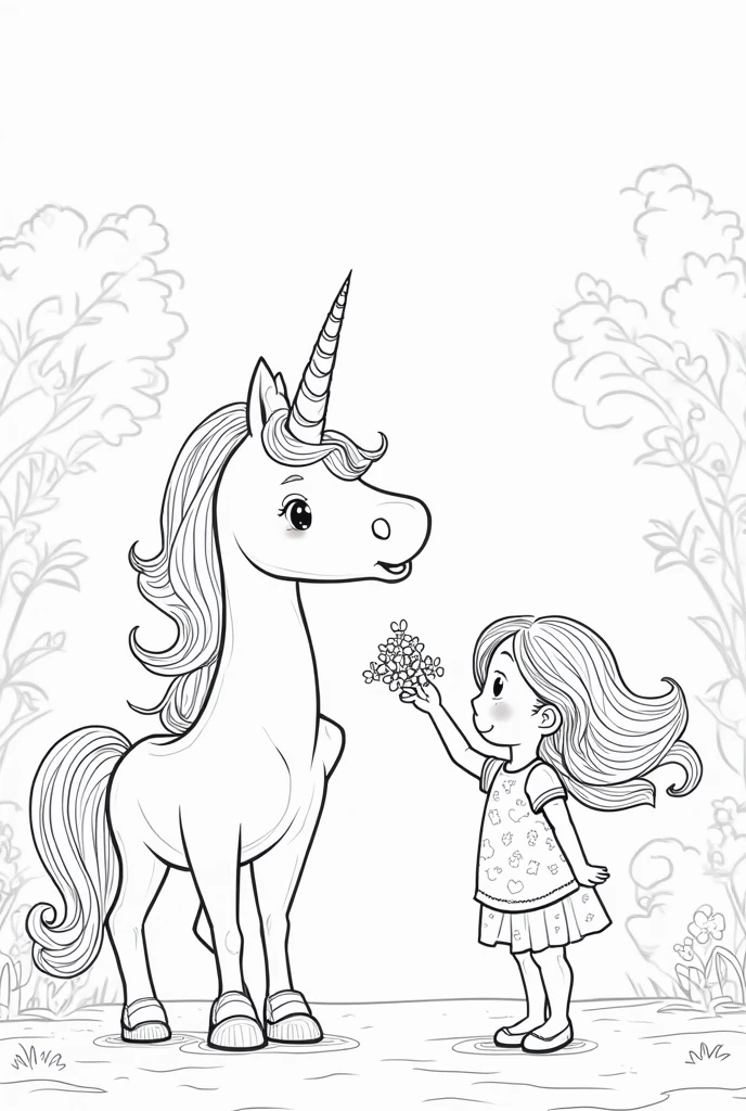 uma coloring page de uma princesa abraçando seu pônei, coloring - in foil, line art coloring page, coloring pages, knight and princess, Coloring book sketch, only black and white color, coloring page, Riding a unicorn, coloring pages, clean coloring book page, coloring book page, black and white coloring, Owl princess with crown, magical fantasy enchanted forest, bold lineart