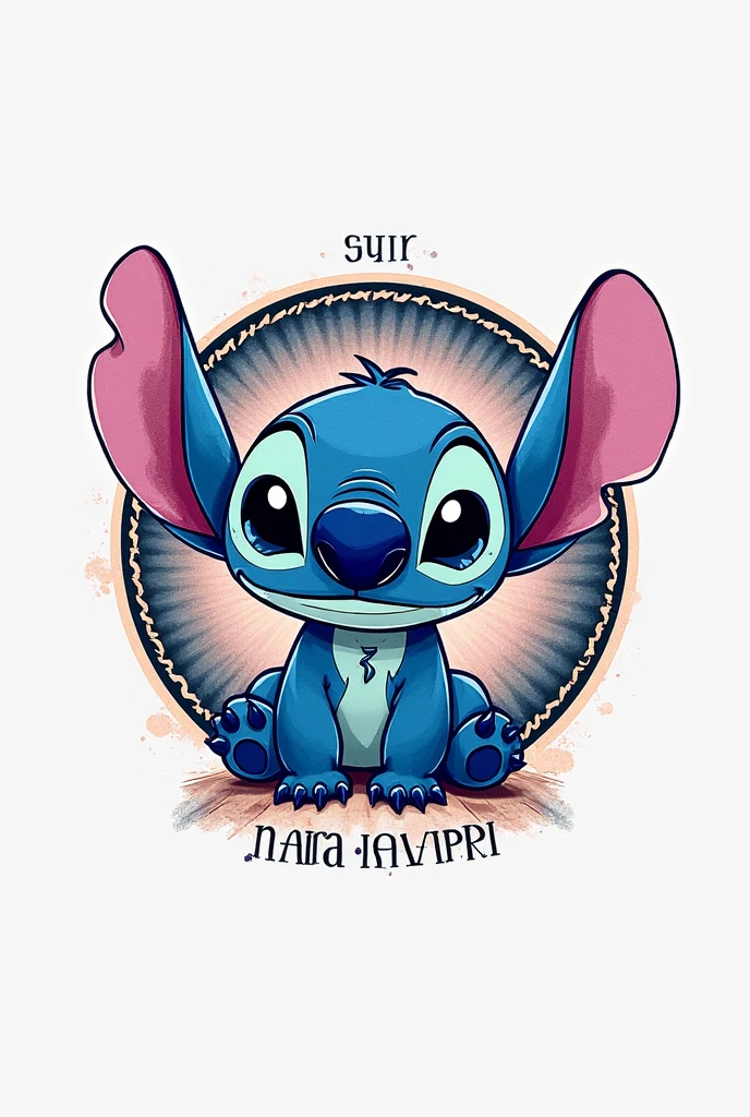 stitch no fundo branco