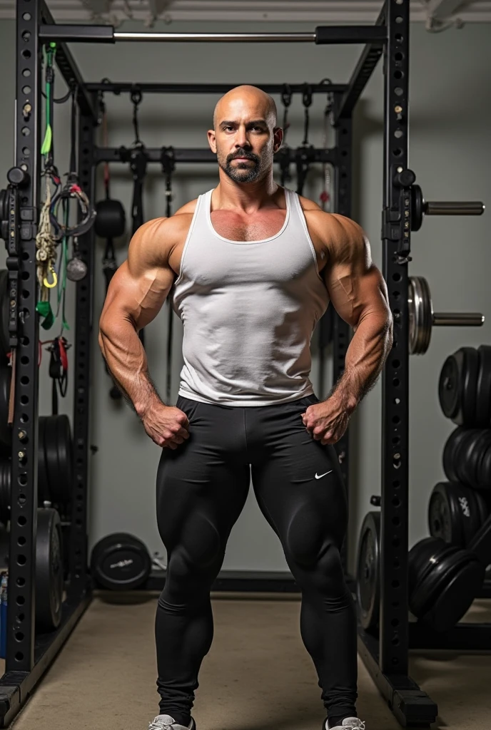 full view full body, Awesome Ole Kristian Vaarga extremely bodybuilded over-muscular male, with all his muscles hypertrophied, over-inflates shoulders, His pecs are huge and exaggeratedly overinflated, ready to explode, abs, legs, biceps, twice bigger than anyone else, standing in his white socks, swallowing a huge box of proteins in his kitchen, wearing grey shorts and white socks, his white socks are clearly visible