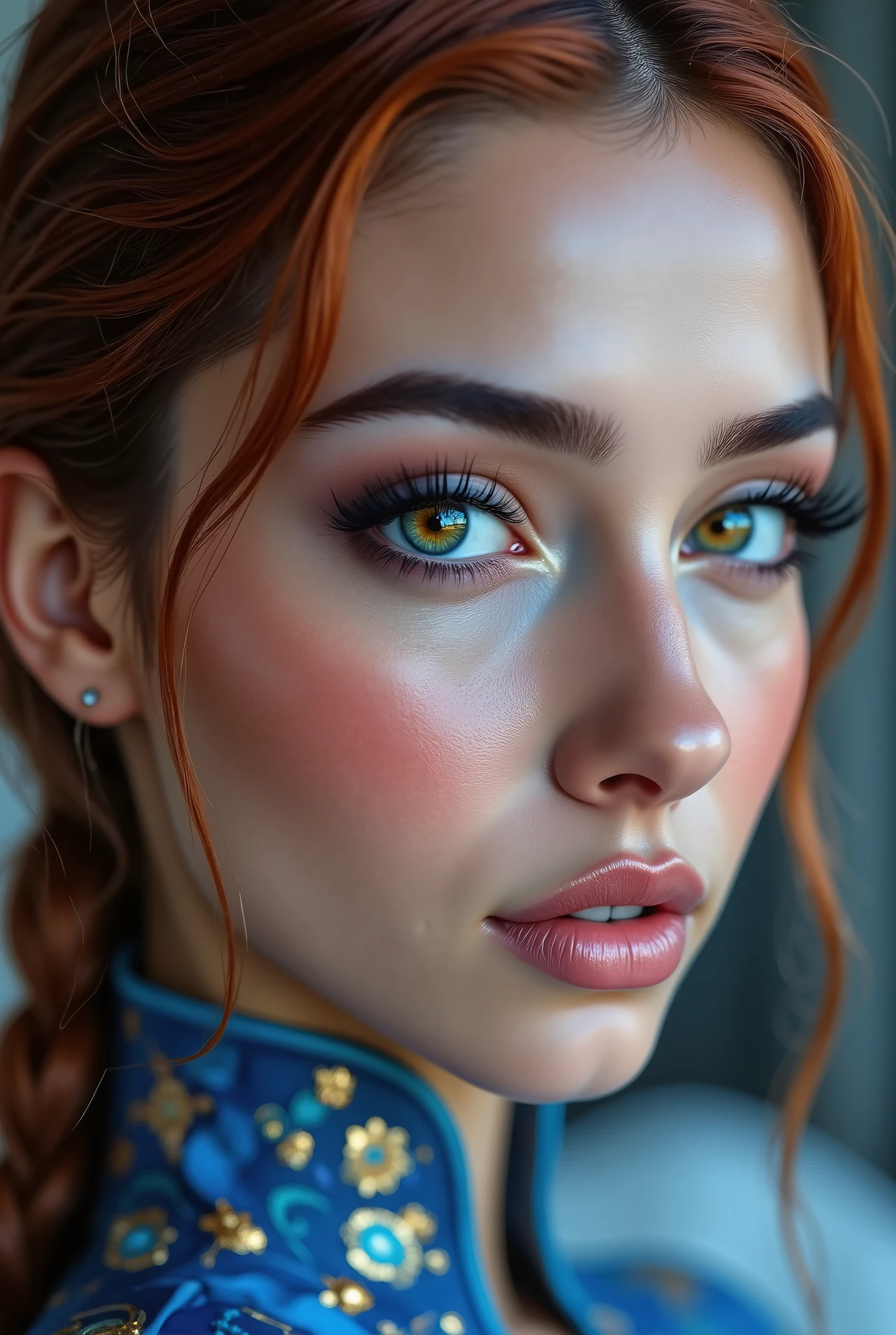  [Style: "masterpiece, realistic, (photorealistic Realism), ultra-detailed, UHD, Hyper high resolution" - "(Hyper quality, intricate ultra-detailed digital art)"] (Key Directive: - ("The priority is the anatomical accuracy and texture of the materials" - "Ultra-sharp human eyes with biological accuracy") { "Eyes: (acid-resistant terminology) (macro-details:1.55) * Moist corneal surface (visible aqueous layer:1.3) * Hyper-detailed iris stroma ((brown with (golden flecks)) * Precise limbal ring (slightly darker pigmentation:1.2) * Pupil micro-texture (irregular edge authenticity:0.9) * Vasculature in sclera (subtle red veins radiating from limbus)" - "Lashes: blue individual synthetic fibers (crosshatched roots:1.2, clump-free separation)" | Hair: "red braid with split-end realism (neon light diffraction patterns)" | Pose: "combat-ready stance (biomechanically plausible spinal twist)" Technical Specs: (Optics: - "Zeiss Otus85mm f/1.4 lens (eye refraction calculations:1.3)" - "Shutter Speed:1/500 (freeze eye micro-movements)" - "Focus Stacking:7-point coverage on iris plane") (Post-Processing: - "Frequency separation for skin vs eye details" - "Selective sharpening: eyes200%, hair80%" - "Denoise: luminance20, color35 (retain corneal speculars)") (Avoid: "pupil distortion, uncanny valley asymmetry, plastic-like wetness") a fairytale-like picture , beautiful princess님, full body photo, A well-drawn fairy tale, beautiful princess, , a fairytale-like picture , Detailed description, A well-drawn fairy tale, Vivid expression , Detailed facial features, Luxurious Outfit, colorful jewelry, graceful posture, Fantastic Backgrounds, magical atmosphere, Sophisticated contrast treatment, Detailed texture expression, Precision drawn with expert craftsmanship, Vibrant colors, HDR effect, Professional lighting, Studio quality, Detailed texture expression,(Rendering engine: "Unreal Engine 5 path tracing, 16K texture maps") }