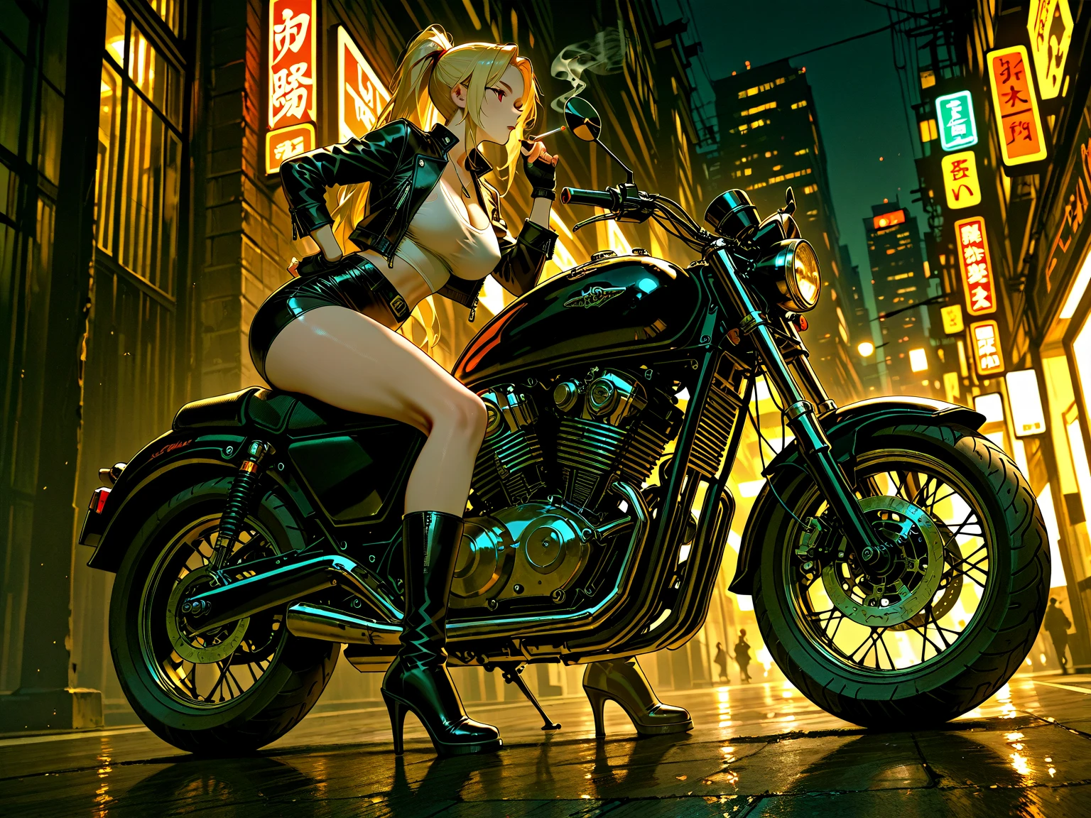 Sun Masterpiece epic sunlight backlight Goddess Beach beholder outdoor urban mounted motorcycle_Harley_Davidson Suncraft Artificier hearth sundrop "Armada" contre-jours moto "Heavy Metal" Devastating Will-o'-the-wisp iota pixie sprite luminescence war battle mature female "luis Royo" dazzling ride bike, Cosplay riders richesse Amiral decorated "Nicki Minaj" Commander jukebox Pilots jacket cow-boy flag Earth sunLight ultra pro-Photorealistic optimal ultra high_quality opengl-shaders ultra high_detail accurate reflex ultra high-resolution perfection graduates volumetric lightning improved Octane_rendues UHD XT3 64K 32K 16K 8K DSLR HDR UnrealEngine5 3dcg shadow deep path Diva analogiques hairstyle dreads bangs extatiques symmetrical athletic african body skin tanmed suave cheekbones effects embarrassed glushes eye-liner saphirs saturate gorgeous dark beautiful eyes black pupils brown iris lazulis turquoise open mouth teeth (tongue droplet water drop of water) obvious smiles choke Floating Jacket Eccentric Cape Levitating Shoulders-Off Shirt Lace Clavicles White Papillotes embroidered leathers breasts reveal sideboob satin livid yellow orange corsait thick felt skirts matching bristles ample swinging spinels navel waist belt-chastity revealing heart diamond padlock silver agate pubis scarlet pubis-hairy indigo bristles protrusions silk Snap-lock tin gold garters thighs legs stainless steel boots gothic onyx, rubis summon milkweed floraison invoque viceroy magic incandescente creature CGSCOSITY butterfly Cristallines Wings (EOS R6 135mm 1/1250s f/2.8 ISO400) Monarch, Canon-ion flash blow glow opale impact, straight outfits armor heavy chrome flat rune lava bands population Tourmaline glyphe plasma cuivre "cyberpunk" sun background forest Equirectangular_360 glass mirror monster Fire Blast Flame Engravings Chef-D&#39 tattoo (par Michelangelo) Bruce_Weber sex girls naked nsfw varied multi etc.