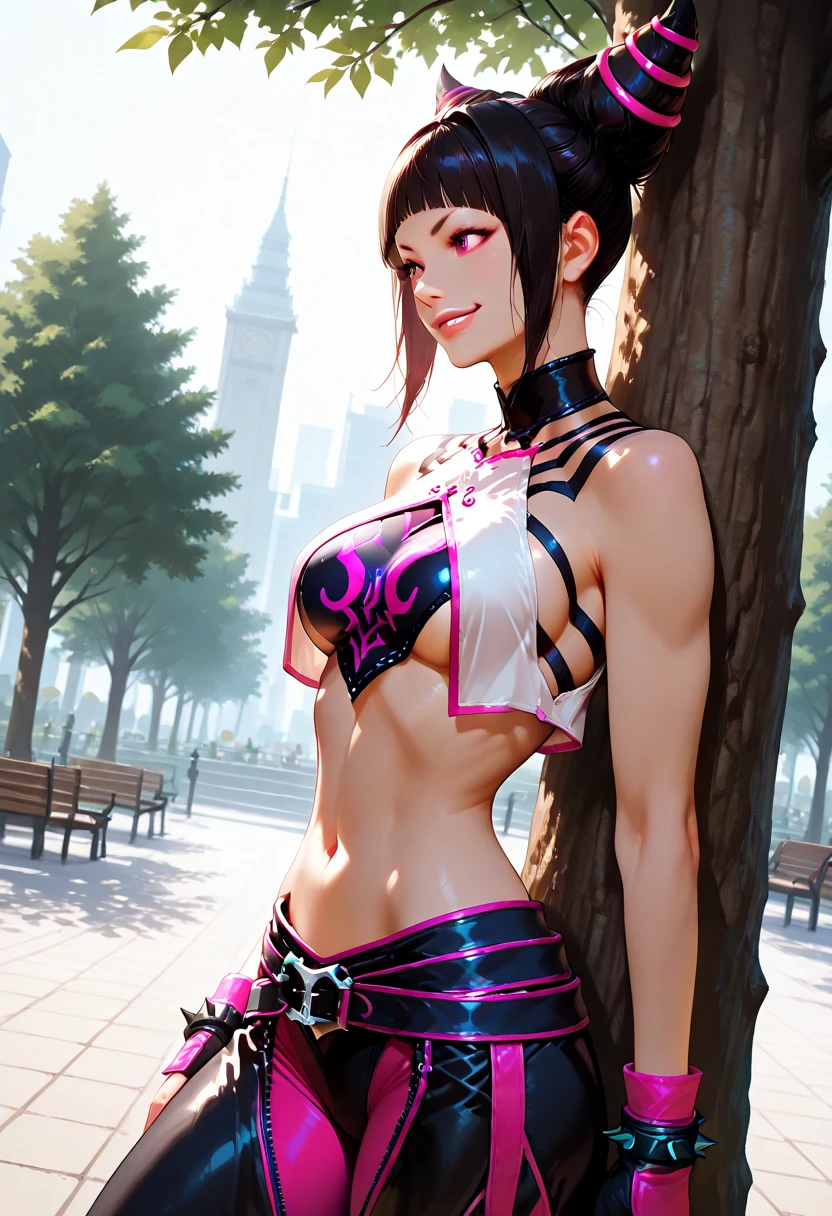 Masterpiece, 1girl, solo, black hair, underboob, light_smile, arms crossed, huge breasts, big ass. photorealistic. --auto --s2