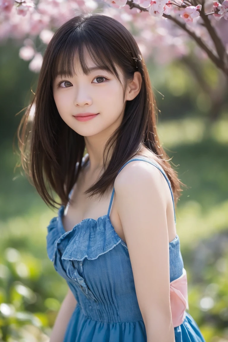Best-quality, Masterpiece, Ultra-High-Resolution, (Photorealistic:1.4), Raw-Photo, extremely-details, perfect-anatomy, depth of field, professional-lighting, 

1girl, the most famous Japanese idol, 
the most cute face, ((the most cute and thd most big black-eyes)), the most cute hairstyle, 
the most beautiful hair, the most beautiful skins, the most cute long-eyelashes, the most cute lips, 

leaning forward, innocent smile, looking at viewer, 

wearing casual dress with cute patterned