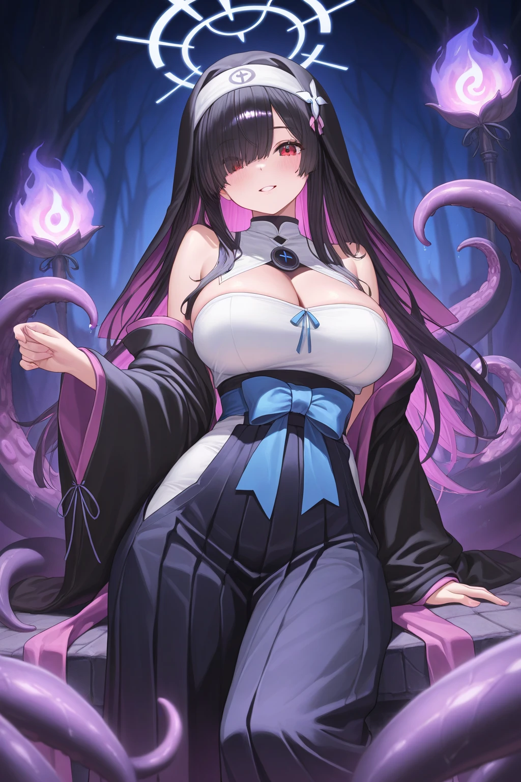 purple giant snake jifa，，Plump figure，black stockings，emphasize，big ass。