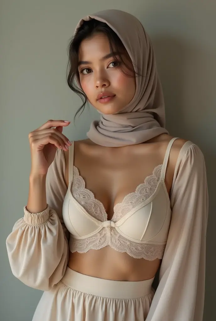 Dove Cameron ((SHORT HIJAB)), ((flat chest:1.7)), (динамичная photo 30-летней индонезийской женщины), (thin top, Cotton panties), (straight non-curly hair), (highly detailed face:1.4),(background inside light, bright, Private Gym:1.1), (8K, UHD, SLR camera, high quality, cinematic lighting, hips), (dramatic, photo, award winning, Incredible masterpiece:1.3), (((sexy sultry look at the camera:0.8))), Close-up, ((she is ready to dominate you:0.5)), ((beautiful feminine face)) (she is an MMA champion), add_detail:1, ((Wearing pastel colors strapless)) yellow fluorescence lace , back view, seductive pose, straddling ,