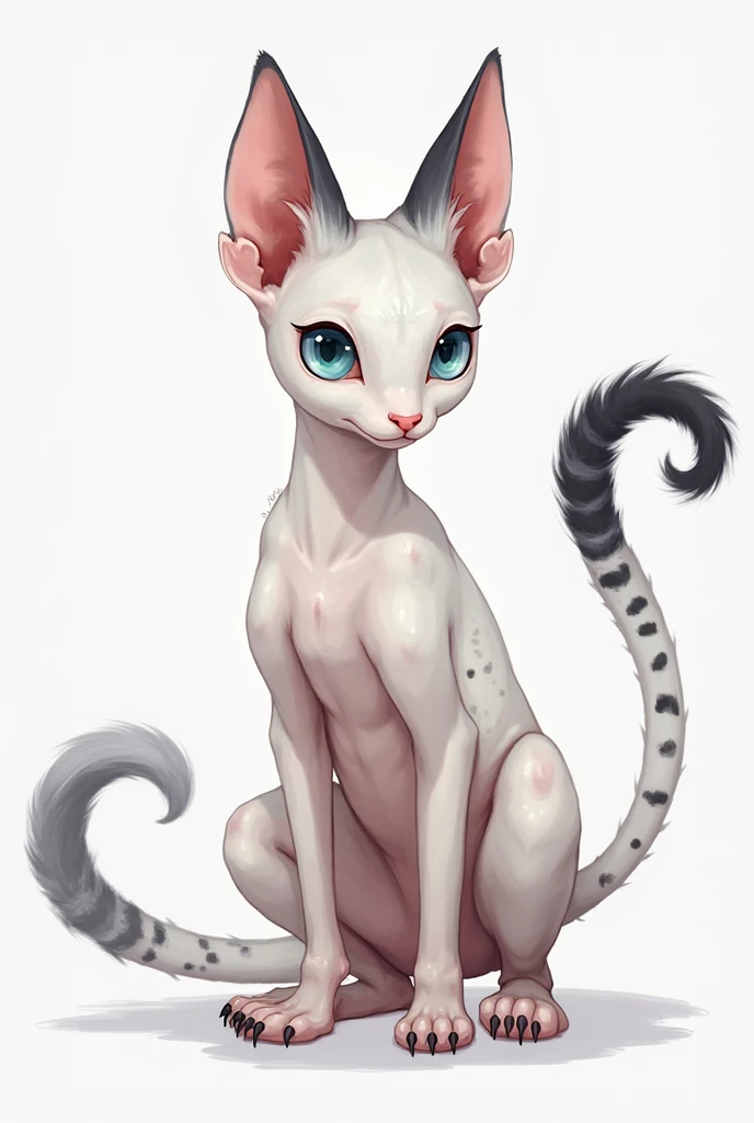 Score_9, score_8, score_7, cute gatomon from digimon, Anthro, all white furry body, feet paws, 4 toes, bare hands, 5 fingers, naked, on her knees, seductive pose, simple white background