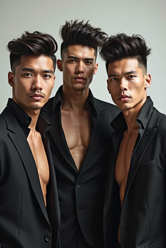 male couple, (Best quality at best),(Dark,feels), Young person, 20-year-old twink age men, Two guy,detailed black eyes, Japanese people of Italian descent men in uniform standing in front of building, in full military garb, in a soldier uniform, Inspired by Zhang Sengyao, Wearing navy uniform, Wearing imperial equipment, Inspired by Oka Yasuyu, ,Dark skin, ((Very relaxed and lazy look)),((Unintentionally exposing chest muscles)), Handsome male, Handsome chad chin, attractive, elegant, Sexy masculine, Attractive posing, attractive male,Lift little head, wearing an army coat,(closeup portrait), showing off his hairy pecs, (Show hairy chest muscles),(Short beard), wear one without buttons, Wearing a long trench coat, Show hairy chest muscles), (Short beard), Charming and serious look,Disheveled clothing,Perfect body anatomy,Beautiful man face detail,perfect foot,perfect hand, Ultra-low angle shooting, ((SWF))