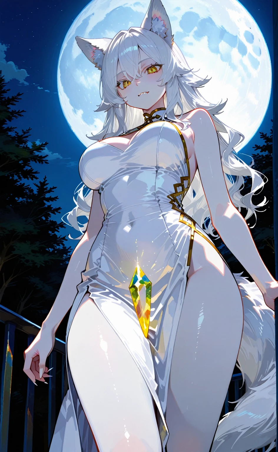 great quality ++ Extremely detailed high resolutionolution, very aesthetic, expressive eyes, (((Perfect face))), (((face symmetrical))), ((good anatomy)), (((perfect hands))), (((8k))), UHD, hd wallpaper, (((detailed high cal, (((((1girl)))))), only, Masterpiece, The best quality, high resolution, Highly detailed, (illustration), Beautiful detailed eyes, ((((full body))), (((solo))), (((((koyan-la1))))), (((smiling))), (((fusion))), (((agglutination))), (((Combination))), (((((White hair))))), (((blue eyes))), (((ponytail))), (((white dress))), (((jewelry))), (((necklace))), (((earrings))), only, jaeces, earrings, long hair, parody, (((scar))), (((scar ocular))), (((hair ornament))), (((winter castle background))), (((hand on hip))), (((strolling))), Side ponytail, scar en la cara, Upper part of the body, (((fox tail))), (((fox ears))), (((tiara))), (((jewelry))), (((earrings))), (((neckline trimming))),
