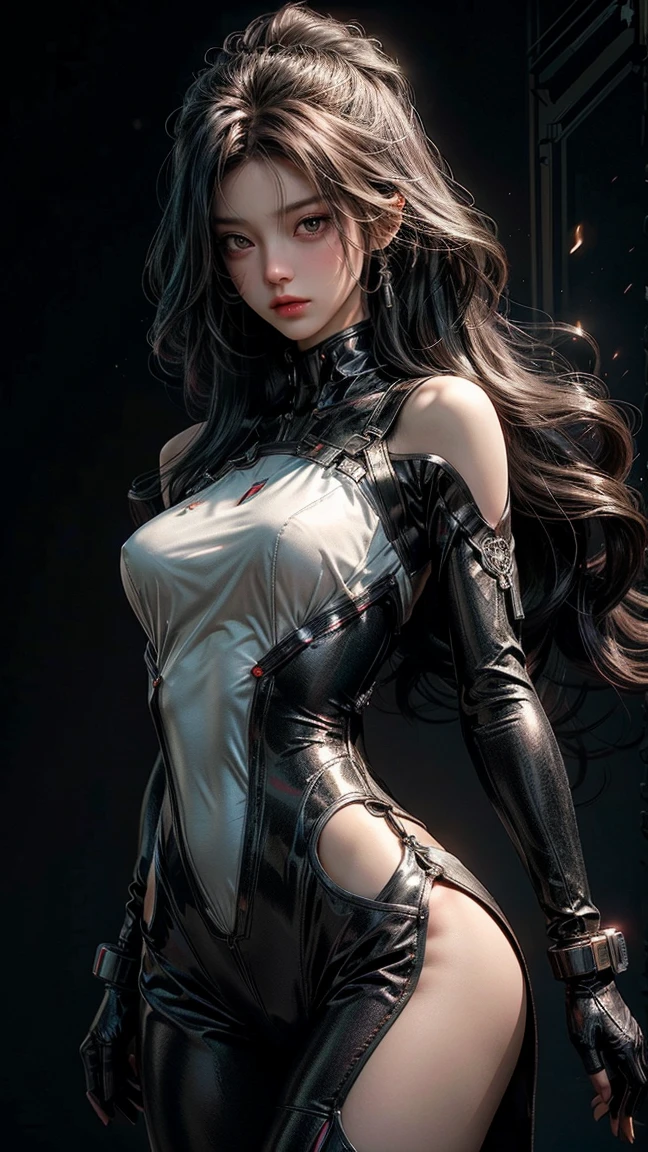 ((best quality)), ((masterpiece)), (detailed), 1girl, A pale, tricky-looking girl with an ethereal presence, standing in a dimly lit environment. Her eyes are hypnotic, with an otherworldly glow that suggests she can control your mind. Her expression is both mysterious and slightly mischievous, as if she knows a secret she won't share. Her long, flowing hair seems to move with an unseen force, adding to her enigmatic aura. Subtle wisps of shadowy energy swirl around her, hinting at her ability to communicate telepathically, her thoughts echoing in the minds of those who dare to meet her gaze.