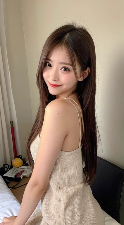 (masterpiece:1.2), Japanese, (((18 years old))), (a girl), bathroom, upper body, light-brown hair,