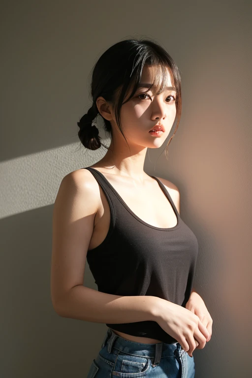 Browsing Caution,Tabletop, Highest quality, shape, Very detailed, finely, High resolution, 8k wallpaper, 完璧なダイナミックな構shape, finelyて美しい目, Women&#39;s Fashion Summer,Medium Hair,Small breasts Natural color Lips, Bold sexy pose,smile,Harajuku、20-year-old girl、cute、sexy shot looking at camera