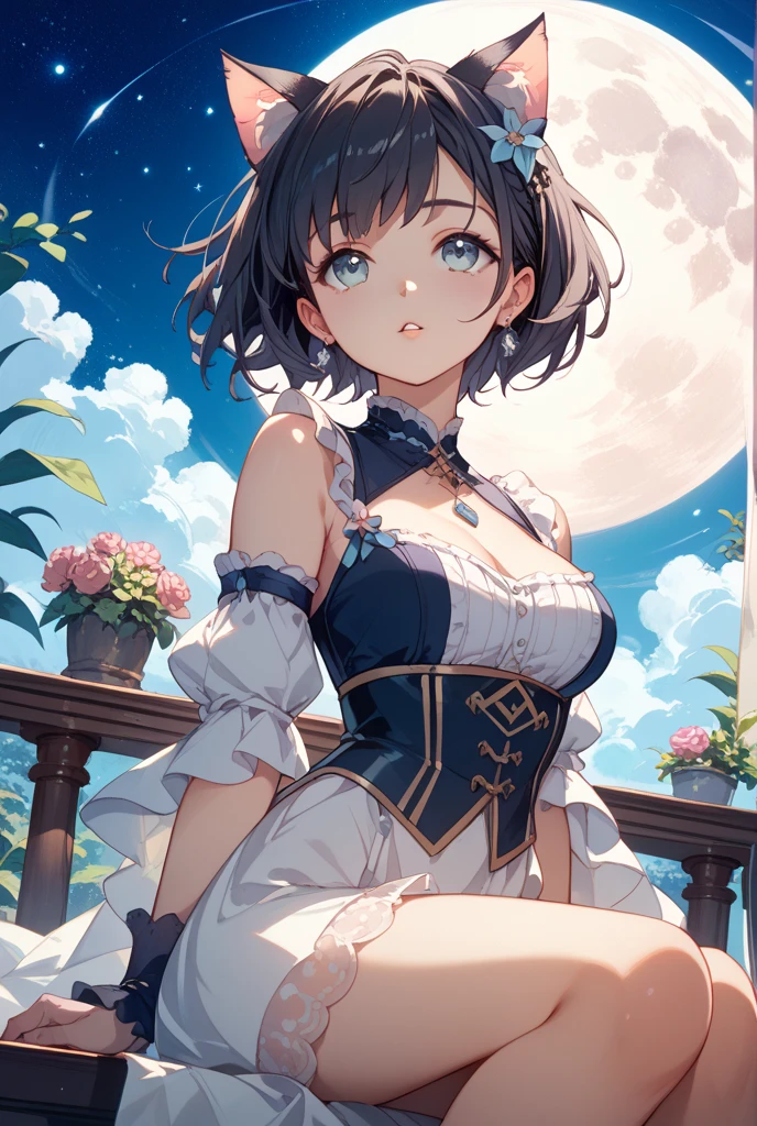 masterpiece, highest quality, High resolution，Follow the prompts、Anime Style、One Girl、snow white、Black hair short hair beautiful girl