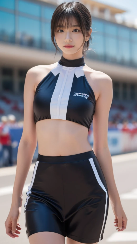 ((Top Quality, 8k, Masterpiece: 1.3)), Beauty, 1 Girl, Big: 1.3, Slender Abs: 1.1, Dark Brown Hair, Ultra Detailed Face, Highly Detailed Lips, Detailed Eyes, Double Eyelids, Tight and Viscous Colorful Volleyball Suit, Sexy, Short Hair, Short Cuts --auto --s2