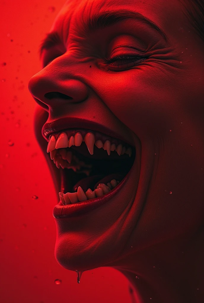 Generates a serrated smiling lips