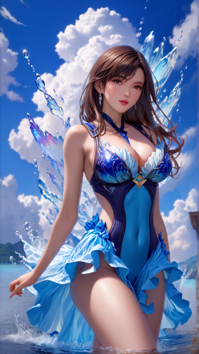 raw photo:1.2, masterpiece, highest quality, 16k, unbelievably absurd, very detailed, perfect beauty, (double exposure vibrant colors silhouette:1.3), (layered vibrant colors silhouette:1.2), (beautiful sunset sandy beach photo scenery), wave, flowing dress, flowy long hair, (ocean:1.2), best image quality, masterpiece, super high resolution, (fidelity:1.4), dim, darkness, despair, movie, tears, teardrops, (torn clothes:1.5), (wet clothes:1.4), bare shoulders, real rain, wet hair, official art, unity 8k wallpaper, ultra detailed, beautiful and aesthetic, masterpiece, best quality, (zentangle, mandala, tangle, entangle), (fractal art:1.3) , extremely detailed, dynamic angle, cowboyshot, elegant, a brutalist designed, vivid colours, romanticism, atmospheric, ecstasy of musical notes, streaming musical notes visible. (masterpiece, top quality, best quality, official art, beautiful and aesthetic:1.2), (1 no gender male:1.3), extremely detailed,(crotch tattoo), transparent top clothing, (fractal art:1.1),(colorful:1.1)(lace:1.3),highest detailed,(zentangle:1.2), (abstract background:1.3), (shiny skin), (many colors:1.4),(earrings), best quality, ultra-detailed, super detailed skin, cute, extremely detailed, 8K, solo, single, dynamic angle, beautiful shemale, belly button, blash, smile, uncensored, motion, navel, croptop, two-tone hair color, HDR, wind, perfect hand, active, ART STYLE