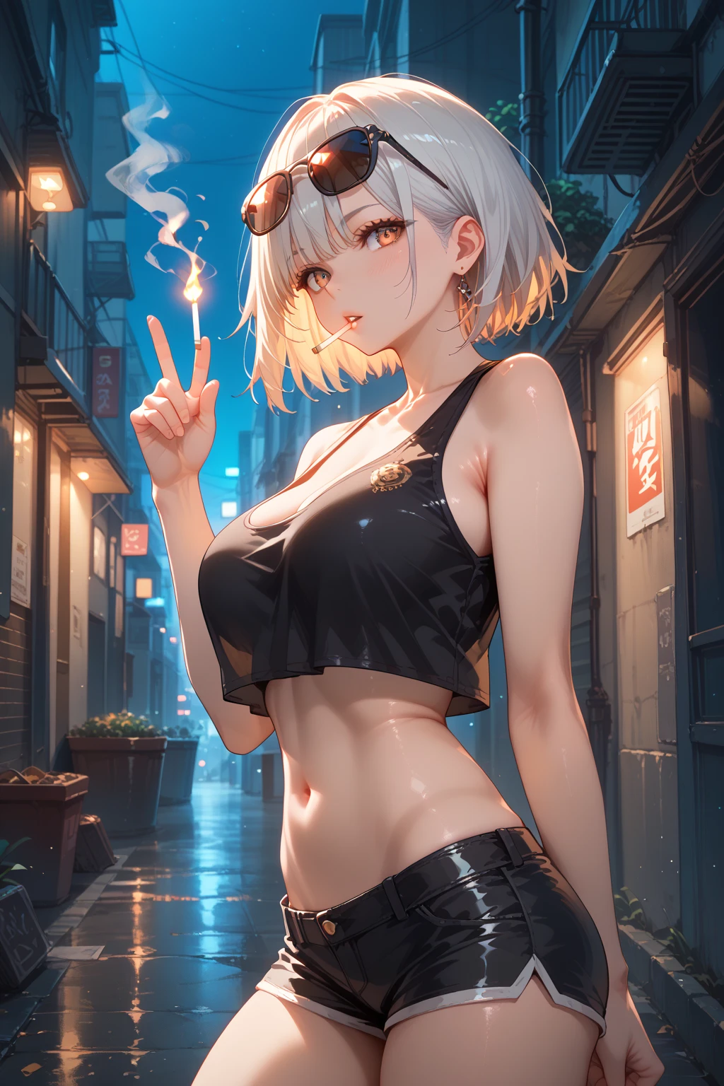 little mucama cat girl,(((1 chica))),(((little loli,tiny little body,,chibi))),(((6 years))),((mucama cat girl with extremely lindo and beautiful pale rosa hair)),(((cat girl,anthro furry lindo,cat girl))),(((cola,cat cola,Orejas de gato,thin cat cola,Orejas de gato on head,big Orejas de gato))), (pechos grandes:1.4),pechos abundantes,Pechos esponjosos,busto copa H,reventar,parte superior del busto abultado,(((pale rosa pelo despeinado:1.35,cabello corto,pelo interior coloreado,pelo despeinado,ear breathing))),((heterochromia:1.5, (rosa_ojo and yellow_ojo))),intricate ojos,beautiful decolaed ojos,symmetrical ojos,big ojos:1.3,((Gordo)),(((piel brillante:1.5,piel brillante: 1.5,piel bronceada,piel brillante,very piel brillante,cuerpo brillante,plastic glitter skin,exaggerated piel brillante,piel iluminada,piernas mojadas))),(spider lower abdomen,cintura estrecha,cadera ancha,athletic body,piernas infladas,decolaed body,(decolaed face)), lindo,cachonda,seductor,Erotic,(((NSFW))), (mucama headdress),mucama swimsuit,tocado,(mucama),sin mangas,recorte de escote,piernas desnudas,ropa sexy,((Ropa mojada,traje intrincado,ropa intrincada)), (dynamic pose:1.0),enfocarse solo,feliz,(centrado,escala para ajustarse a las dimensiones,Regla de los tercios), cyberpunk city by the ocean at night, with bright neon signs and dark stormy clouds and puddles, escenario:1.25, Artistic photography,(photograph taken by sldr),high resolution, Sharp focus, (ultra decolaed, extremely decolaed), (obra de arte fotorrealista:1.37),(extremely decolaed CG unity 8k wallpaper),((tema de fondo de onda sintetizada)),(((colores vibrantes))),(fondo intrincado),(Obra maestra),(mejor calidad),