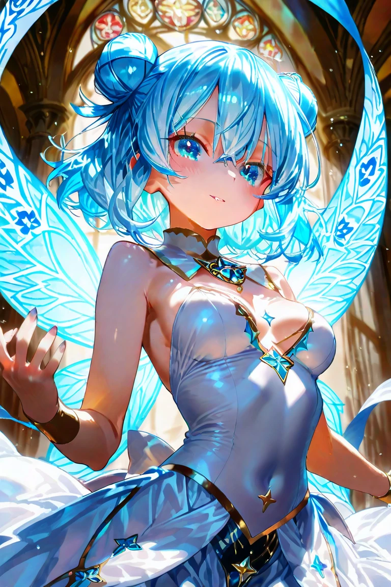 hyperrealistic photograph of low polygon style white, magical, glowing, crystalline, bioluminescent butterfly Mother pearl, hyperrealistic photograph of low polygon style white, magical, glowing, crystalline, bioluminescent Mother pearl, girl Elf