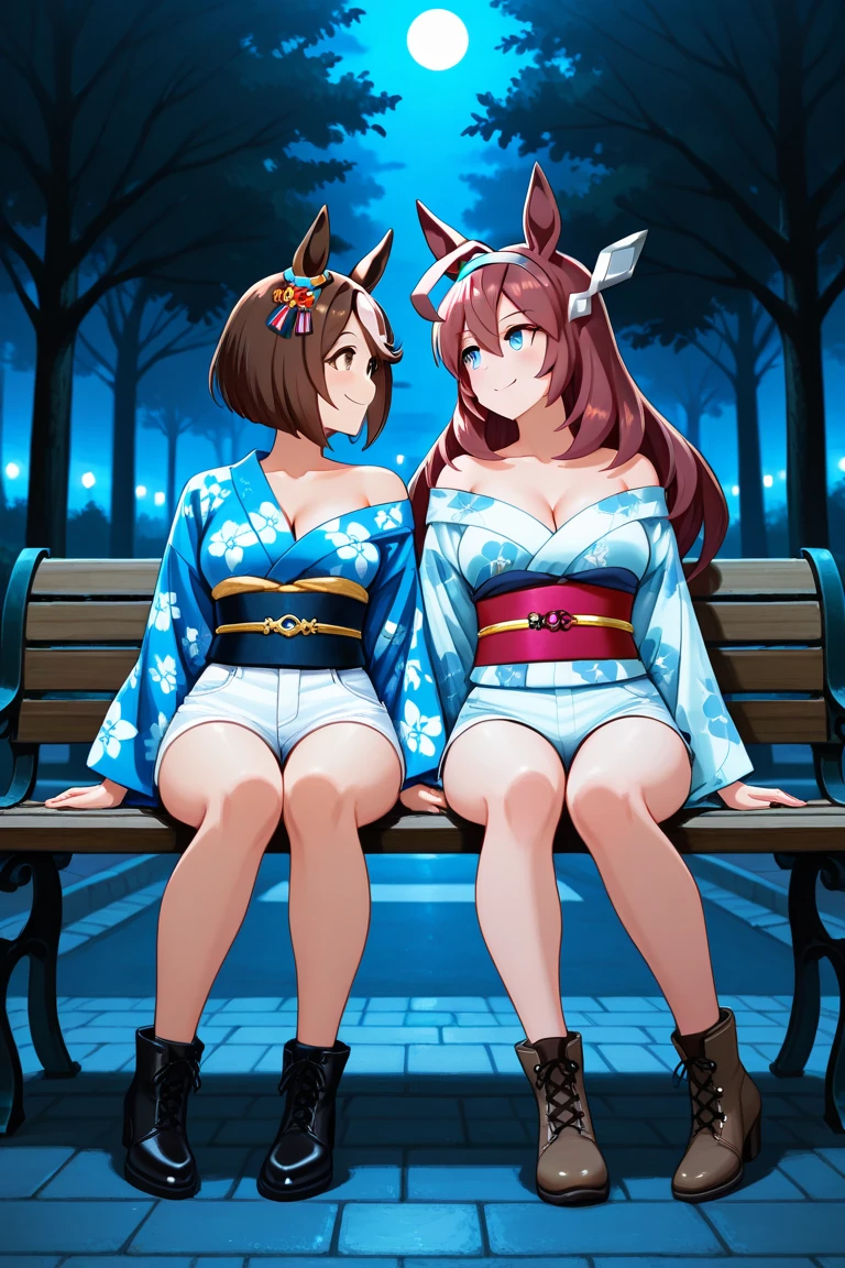 two hairy people couple　we both are happy　Put your hands around your waist　highest quality　super high quality　masterpiece　petals dance　girl is wearing pink panties　little dog girl　小さな犬のboy　they love each other　boyは赤いパンティーを履いている　Romantic relationships　Dog muzzle　2 people　毛皮で覆われたかわいいhighest quality　Happy time　 best image quality, ultra high resolution, 　fancy　dream-like　fluffy　small breasts　Because the arms２Book　足が2Book　night　moon　not wearing a bra　boy&#39;upper body is naked　boyはブラジャーを着けない