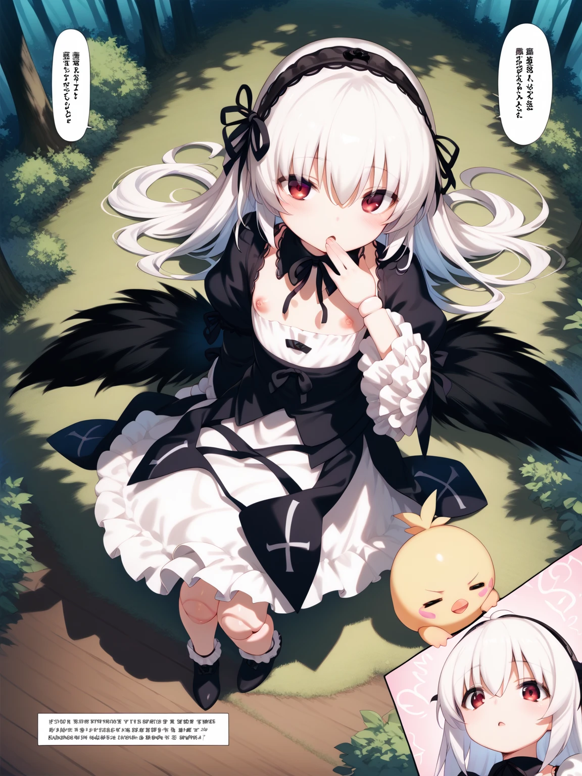 1girl,toes,barefoot,foot focus,toenails,solo,feet,toenail polish,red eyes,gloves,long hair,looking at viewer,black gloves,nail polish,bangs,blush,horns,hair between eyes,blonde hair,soles,foreshortening,smile,nun,open mouth,bare shoulders,pink nails,water drop,bare legs,jewelry,veil,holding,black background,head tilt,