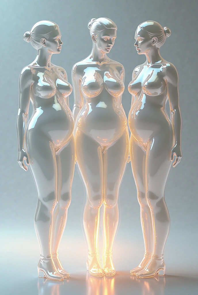 Human body model made of transparent board