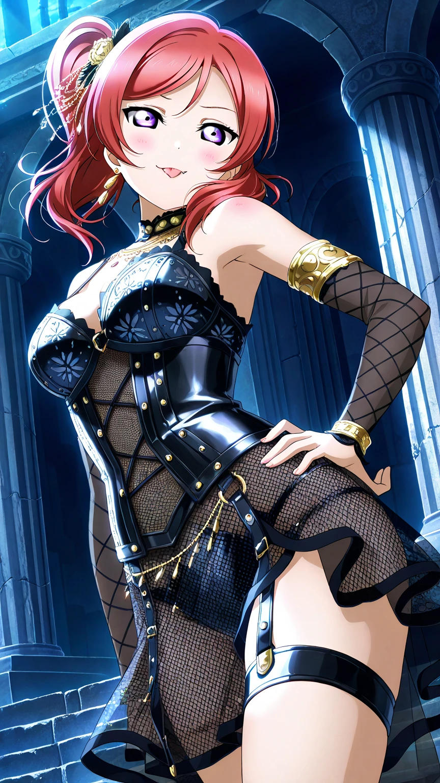 (masterpiece:1.2), (best quality), (intricate details), (realistic), (vivid_colors), ((sharp)), realistic lighting, realistic skin details, looking at viewer, full-body shot,
Fechin, oil painting, ratatatat74,
aaasuna, long hair, brown hair, braid, brown eyes, ((slim, slender, fit)), luscious lips, red lips, (full face blush:1.2), ((ear blush)), ((nose blush)), thighs,
microdress, maid, maid headress, fishnet stocking, high heels, choker,
(horny:1.3), standing, ((pantyshot:1.2)), serving, pussy juice drip through clothes, embarrassed,
interior, club,
<lora:asuna_(sao)_v1:0.7> <lora:detail_slider_v4:2> <lora:fechin:1> <lora:ratatatat74-000070:0.4> <lora:hair_length_slider_v1:2> <lora:microdress_v0.2:0.8>