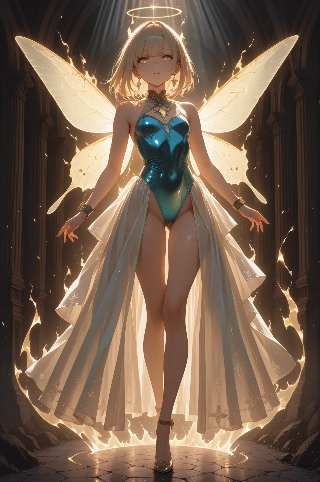 a goddess, A glorious sunrise, aura, glow, multi-colored bright aurora borealis, Spectrum Rainbow,Colored Angel Wings, feathers, In a chic, lavender white mint hair, pastel, mixed-language_SMS, (beautiful and clear background:1.2),, fantastic paintings , olhos altamente detalhados, crystals, outer space, galaxy, Gorgeous hair, Background Flora Peony, poppy, hydrangea, Plants. Loving. Love. ultra detailed hair, Best Quality, hig quality, high resolucion, detail enhancement, ((most beautiful image in the world)), Masterpiece, Best Quality, High Quality Detail Enhancement, ((most beautiful image ), Shiny hair, Ultra chic lace panties, Stampa Flores, art by stjepan sejic, art by j scott campbell, art by guillem march, art by citemer liu, 4k, high resolucion, comic book character, comic, high quality detailed, style of ::2.0 comix illustration style,tatoon style, hig quality, high resolucion, detail enhancement, 8K, HD, Best Quality, hig quality, high resolucion, detail enhancement, 8K, HDR, Sharp focus, Ultra Detailed, perfect lighting, Curvy Body, Lush big breasts, Curvy big hips, On Bed, high heels,, sparks, Stars, The Cycle of the Stars