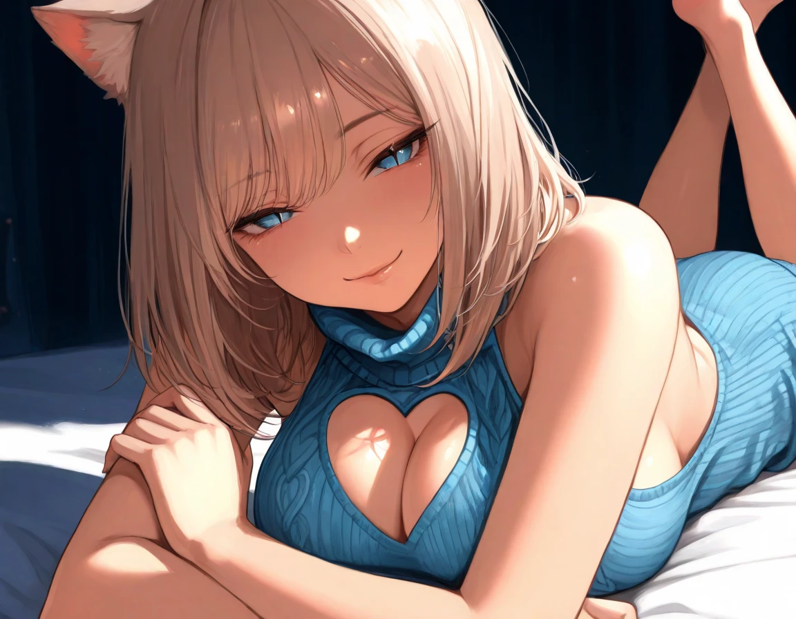 breasts big ((1 sexy feline cat girl)) ((long straight multicolored hair, high ponytail)), eyes browns, wavy hair, extremely sexy body, choker, (((pretty and cute ruffled lace dress)) ), extremely detaild, hyper detailled, (((face perfect)), soft lighting, ((best qualityer)), dynamic poses, cute expression, karaoke, sofa, television