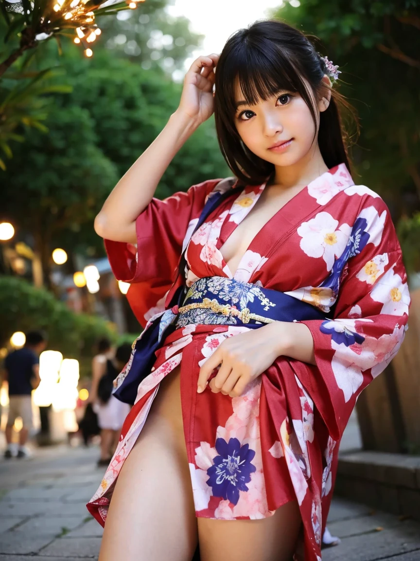 official art,master piece,best quality,high resolution,NSFW, BREAK,18-year-old,Taking off kimono Japanese room Smile