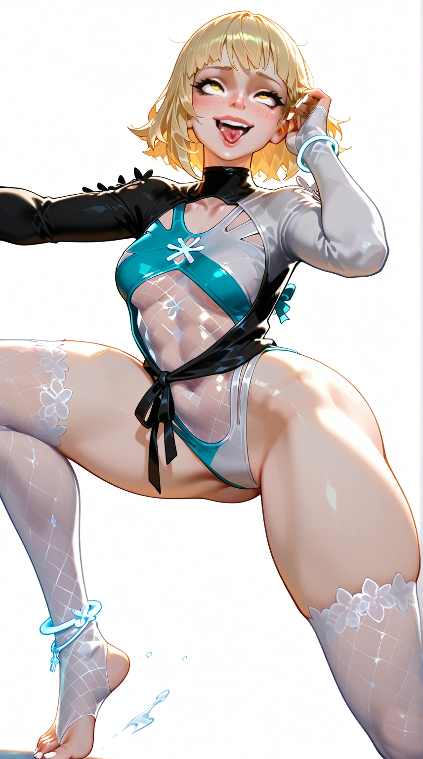 ((Лучшее качество)), ((шедевр)), (подробный), naked big hips, close-up, stockings