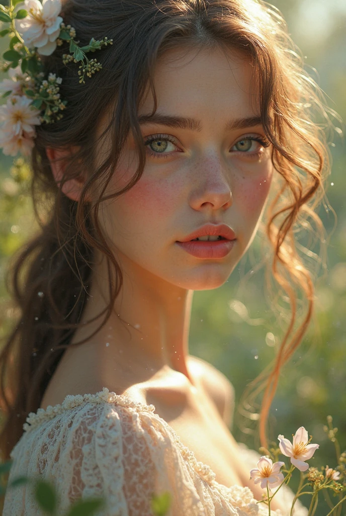 ((1 Russian woman)), (Read Manzanares) (model between, 12 years old, young)), huge breasts, ethereal beauty, delgado, hard breasts, luz outfit, ((David Hamilton Style)), close to the photo, nudist, masterpiece, 最high quality, photorealistic, 8k, High resolution, detailed skin, 8k ウルトラHD, Digital SLR Cameras, luz outfiting, high quality, film grain, Fujifilm XT3