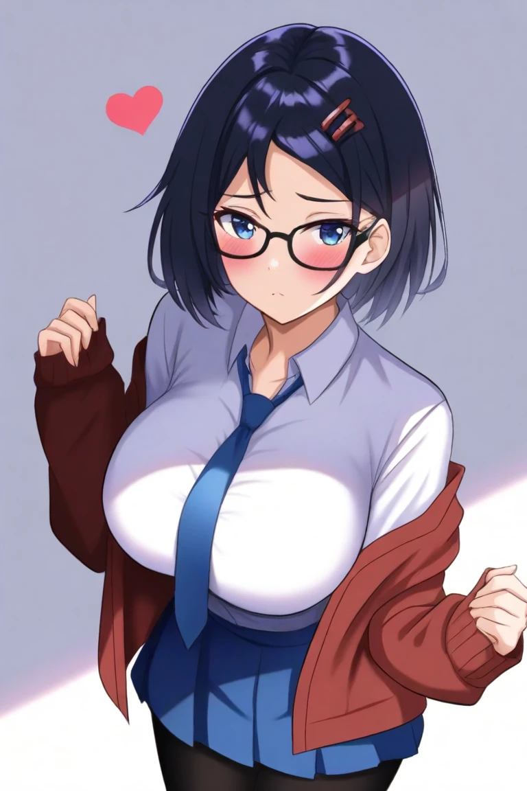 (perfect body),highest quality,16k、Masseter muscle part、((NSFW))、((upper body))、((((embarrassing))))、:o、surprised、wavy mouth、one eye closed、(brown skin)、Tree Fe○lumes、short hair、(red eyes),dark hair、((Sweat))、((huge breasts))、(In town)、thick thighs、(Light blue panties)、glasses、from below、sitting on the ground、put your left hand on the ground