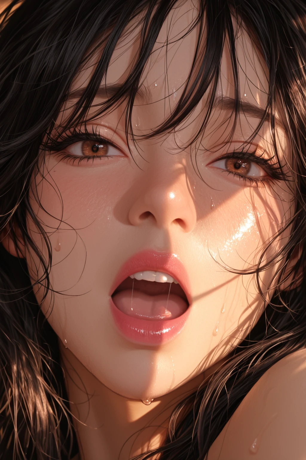 (best quality,4k,8k,highres,masterpiece:1.2),ultra-detailed,(realistic,photorealistic,photo-realistic:1.37),wet,erotic) wet and wet from rain,dripping wet,(naked slender woman with flat chest in sunset beach with flowing water),her wet body covered in water droplets,splashing water,rainy wet,waterdrops,very wet,soaking wet, Japanese talented model, sexy girl, drenched, beautiful Asian girl , Japanese goddess, russian and japanese mix, (stunning slim perfect body with hot thin belly and small breasts), a exceptional beauty, She has a neat slim figure and is the next big thing in the gravure industry, Japanese talented model, by Kentaro Miura,realistic young gravure idol,sensual young gravure idol,realistic sensual gravure idol, by Tadashi Nakayama, authored by Hideyama Kikugawa, Yoshitomo Nara , waves of extremely intense orgasms,screaming into tears,sudden irresistible sexual desires, drowning,wet hair,help,help,in distress,pleasure and pain,desperation,surrender,total loss of control,trembling,overwhelming sensations,overwhelming pleasure,uncontrollable release, (complete surrender to pleasure:1.), indescribable ecstasy,unbearable bliss,orgasmic overload,overwhelming climax,shaking with pleasure,emotional release,cathartic experience,pleasure beyond imagination,unleashing primal desires,utter vulnerability,uncontainable passion,dark and overwhelming desire,sensory overload,blissful exhaustion,pure ecstasy,aching for release,in the depths of pleasure,in the depths of despair, (petite), (powerful orgasm run through her body over and over, skin turning red), (divine sex goddess), (imminent intercourse, intensive penetration:1.55), ( into deep trance, into deep ecstasy:1.65), (filled with most intense pleasure:, going crazy1.37), (cute fine face:1.36), (Kana Mikura:1.37), (very youthful:1.55))