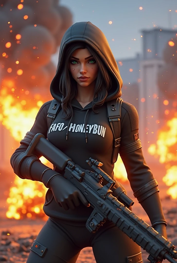 A female Free Fire guild logo