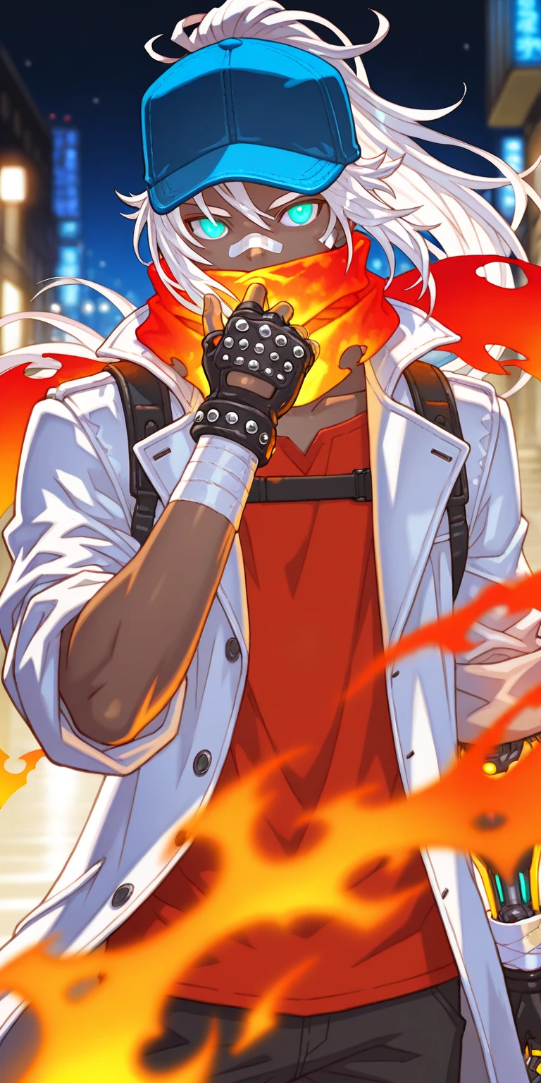 Generate an image of Levi Akerman without a shirt, with black pants and black shoes, adopting a combat potion, cpn scratches on his body, in anime style 
