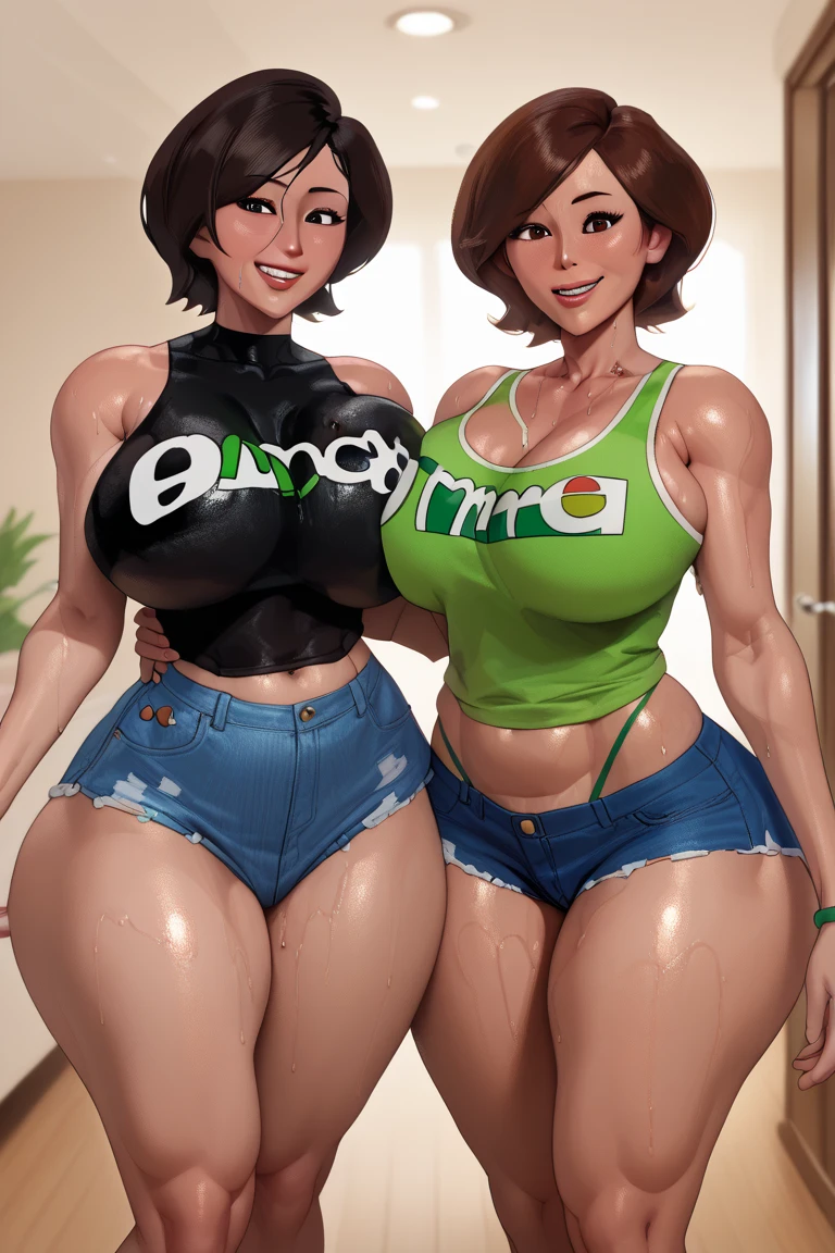 Absurdres, masterpiece, HD, high resolution, science-fantasy, character alone, ordered context, best quality, epic story, best features and characteristics, full body, back view
{{1character:50 years old short black haired elder beauty woman:(black skin, blue eyes, black very short hair, short nose, closed mouth smile, cheerful expression, medium breasts, voluptuous figure, absolute beauty, beautiful arms, beautiful legs, beautiful feminine body, big butt),(black strapless leotard with light-pale-blue leggings),(cheerful girly pose, walking cheerful and happy around),(desert nigerian village, stone houses arround, 2 white playmouth cars at the left, sunny morning, sunrays at the sky)}}