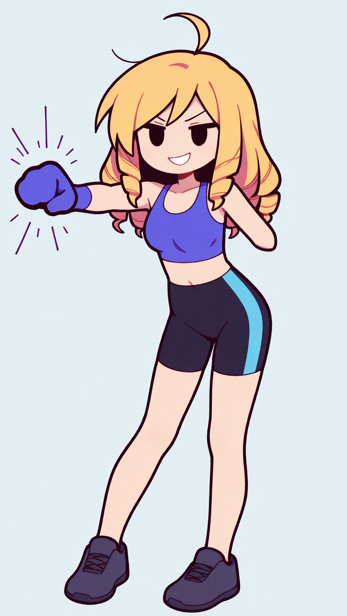 playboy, {blonde}, {athletic_build}, (sports_bra:1.5), {booty}, {confident_stance}, (gym_background), (solo:1.3), (powerful_pose), (pixel_art:1.3), (highly_detailed:1.5), (artistic_freedom), (creative_lighting), (pixelated_dumbbells), (realism:0.7) [by_aziibpixelmix:1.0]