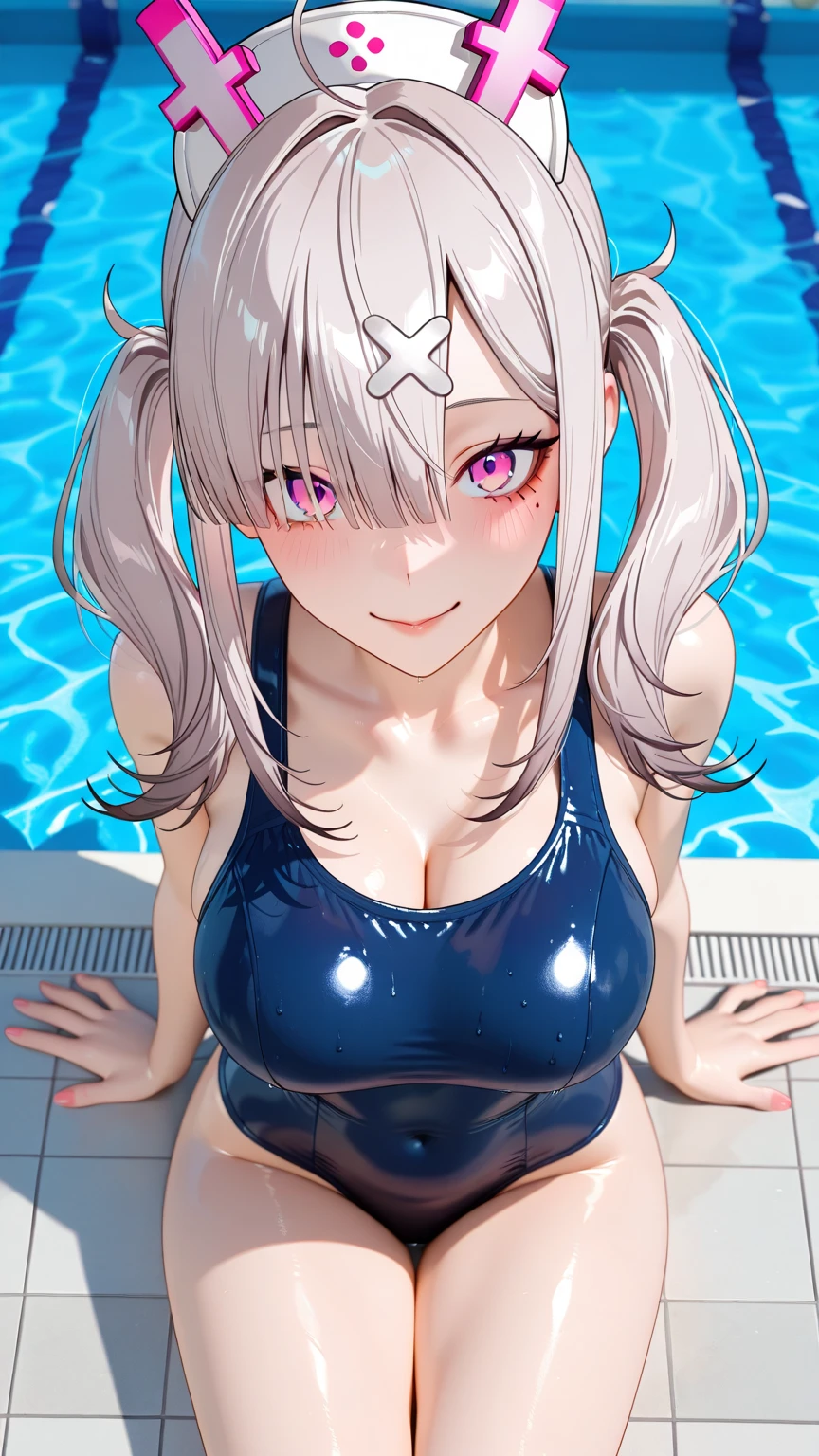 alice \(NOD\), (White Bikini:1.5), animal ear headphones, twintails, BREAK, (masterpiece, Highest quality:1.3), (Super detailed:1.4),(Super detailed顔:1.2),(Super detailed目:1.2), (hyperRealistic:1.3), (RAW Photos:1.2), High-definition RAW color photos, Professional photos, (PhotoRealistic:1.4), (Realistic:1.4),8k,Professional Lighting, Perfect Anatomy, BREAK, (Big Breasts:1.4), (blush:1.2), (Bright smile:1.3), detail, Sharp focus, dramatic, dutch angle, (leaning forward:1.3),(hands on knees:1.3), Poolside, 1 person,(Wet:1.2)